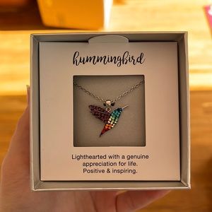 Rainbow Hummingbird Necklace